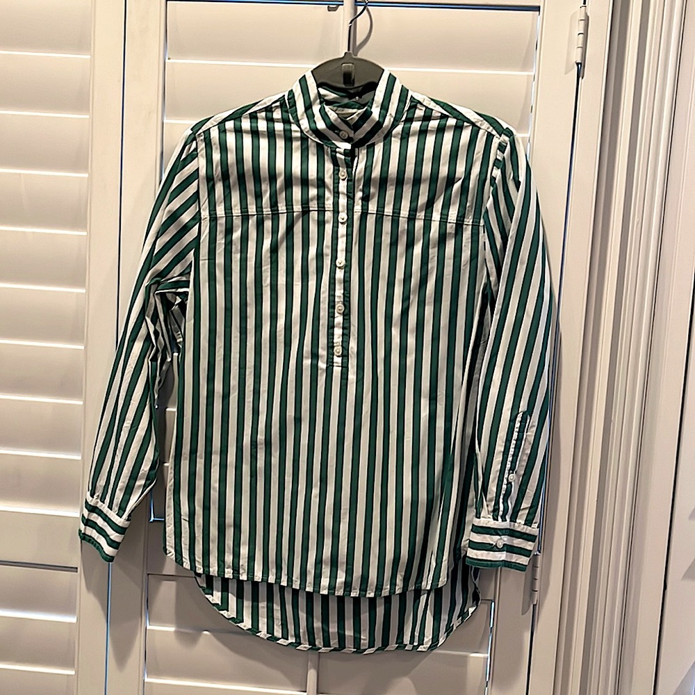 J Crew Striped Popover - Picture 1 of 1